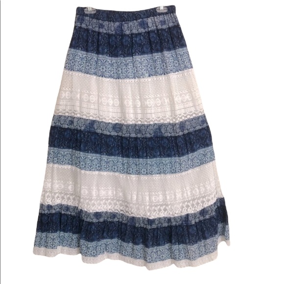 Hannai Dresses & Skirts - Boho Indie Festival Rave Tiered Lace Hippie Skirt